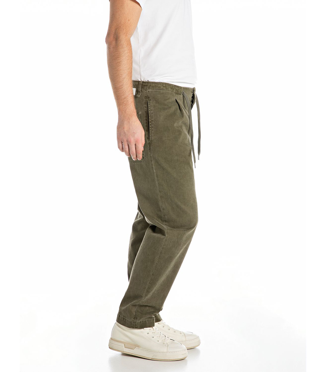 リラックステーパード コットンツイルジョグパンツ 詳細画像 マッドブラウン 3